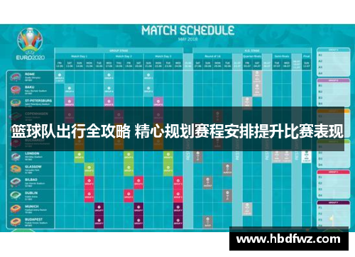 篮球队出行全攻略 精心规划赛程安排提升比赛表现